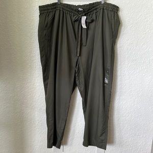 GAP Jogger Pants XXL Ankle Flowy Soft Army Green Lightweight Pockets Pull On NEW